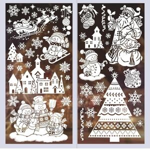2 pack NEW Christmas Window‎ Clings 12 sheets
